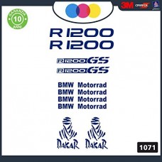Adesivi Stickers BMW R1200 GS rally touring Kit 10pz Moto Cod. 1067 (blu)
