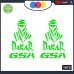 BMW GSA DAKAR - ADESIVI PER MOTO - rally touring sticker decal Moto Cod. 1072 (Verde)