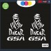 BMW GSA DAKAR - ADESIVI PER MOTO - rally touring sticker decal Moto Cod. 1072 (Bianco)
