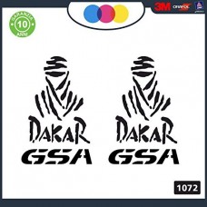 BMW GSA DAKAR - ADESIVI PER MOTO - rally touring sticker decal Moto Cod. 1072 (Nero)