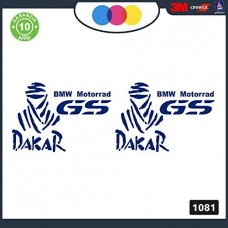 BMW MOTORRAD GS DAKAR - ADESIVI PER MOTO - rally touring sticker decal Moto Cod. 1077 (Blu)