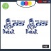 BMW MOTORRAD GS DAKAR - ADESIVI PER MOTO - rally touring sticker decal Moto Cod. 1077 (Blu)