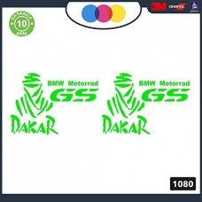 BMW MOTORRAD GS DAKAR - ADESIVI PER MOTO - rally touring sticker decal Moto Cod. 1077 (Verde)