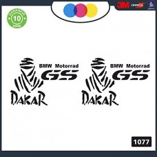 BMW MOTORRAD GS DAKAR - ADESIVI PER MOTO - rally touring sticker decal Moto Cod. 1077 (Nero)