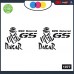 BMW MOTORRAD GS DAKAR - ADESIVI PER MOTO - rally touring sticker decal Moto Cod. 1077 (Nero)