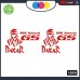 BMW MOTORRAD GS DAKAR - ADESIVI PER MOTO - rally touring sticker decal Moto Cod. 1077 (Rosso)