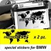 2 ADESIVI BMW ADVENTURE R1200 GS - PER BAULETTO - BMW - MOTO - TRAVEL- TRAVELER -NERO
