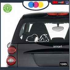 ADESIVO PER AUTO - SNOOPY - STICKERS notebook - cane, cani, adesivi cani, STICKERS auto - accessori, stickers, decal Cod.1305