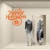 VH0602 Adesivi Murali Wall Art - Zucca Halloween - Misure 60x55 cm - arancio - Vetrofanie per Halloween, vetrine negozi, stickers