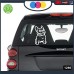ADESIVO PER AUTO - BULLDOG FRANCESE COLORE NERO- STICKERS notebook - cane, cani, adesivi cani, STICKERS auto - accessori, stickers, decal Cod 1298