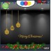 Vetrofanie natalizie e decorazioni di natale - PALLE DI NATALE 'COLORE: ORO - MERRY CHRISTMAS- DECORAZIONI NATALIZIE XMAS - STICKERS , decal ,addobbi , natale , christmas vertofanie natalizie e decorazioni di natale, , Cod 1357-2