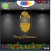Vetrofanie natalizie e decorazioni di natale - BABBO NATALE HIPSTER COLORE: ORO- DECORAZIONI NATALIZIE XMAS - STICKERS , decal ,addobbi , natale , christmas,vertofanie natalizie e decorazioni di natale Cod 1362-2
