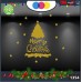 Vetrofanie natalizie e decorazioni di natale - MERRY CHRISTMAS - PACCHI REGALO - PALLE DI NATALE - COLORE: ORO - MERRY CHRISTMAS - DECORAZIONI NATALIZIE - XMAS - STICKERS , decal ,addobbi , natale , christmas , vertofanie natalizie e decorazioni di natale