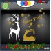 Vetrofanie natalizie e decorazioni di natale - SCRITTA BUONE FESTE FIOCCHI DI NEVE E RENNE\ COLORE:BIANCO E ORO- DECORAZIONI NATALIZIE XMAS - STICKERS , decal ,addobbi , natale , christmas Cod 1380-2