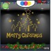Vetrofanie natalizie e decorazioni di natale - SCRITTA MERRY CHRISTMAS - ALBERI DI NATALE \ COLORE:ORO - DECORAZIONI NATALIZIE XMAS - STICKERS , decal ,addobbi , natale , christmas Cod 1372-2