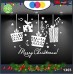 Vetrofanie natalizie e decorazioni di natale - SCRITTA MERRY CHRISTMAS \ PACCHI REGALO COLORE: BIANCO - DECORAZIONI NATALIZIE XMAS - STICKERS , decal ,addobbi , natale , christmas Cod 1365