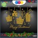 Vetrofanie natalizie e decorazioni di natale - SCRITTA MERRY CHRISTMAS \ PACCHI REGALO - COLORE ORO- DECORAZIONI NATALIZIE XMAS - STICKERS , decal ,addobbi , natale , christmas Cod 1365-2