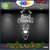 Vetrofanie natalizie e decorazioni di natale - RENNA CARTOON, SCRITTA MERRY CHRISTMAS COLORE:BIANCO - DECORAZIONI NATALIZIE XMAS - STICKERS , decal ,addobbi , natale , christmas Cod 1384