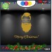 Vetrofanie natalizie e decorazioni di natale - BABBO NATALE HIPSTER COLORE: ORO - DECORAZIONI NATALIZIE XMAS - STICKERS , decal ,addobbi , natale , christmas,vertofanie natalizie e decorazioni di natale ,Cod 1361-2