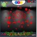 Vetrofanie natalizie e decorazioni di natale - SCRITTA MERRY CHRISTMAS - SLITTA E STELLE \ COLORE ROSSO- DECORAZIONI NATALIZIE XMAS - STICKERS , decal ,addobbi , natale , christmas Cod 1371-1