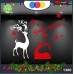 Vetrofanie natalizie e decorazioni di natale - SCRITTA BUONE FESTE FIOCCHI DI NEVE E RENNE\ COLORE:ROSSO E BIANCO - DECORAZIONI NATALIZIE XMAS - STICKERS , decal ,addobbi , natale , christmas Cod 1380-1