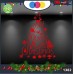 Vetrofanie natalizie e decorazioni di natale - SCRITTA MERRY CHRISTMAS AD ALBERO DI NATALE,RENNE E PUPAZZO DI NEVE\ COLORE:ROSSO - DECORAZIONI NATALIZIE XMAS - STICKERS , decal ,addobbi , natale , christmas Cod 1382-1