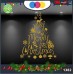 Vetrofanie natalizie e decorazioni di natale - SCRITTA MERRY CHRISTMAS AD ALBERO DI NATALE ,RENNE E PUPAZZO DI NEVE\ COLORE:ORO - DECORAZIONI NATALIZIE XMAS - STICKERS , decal ,addobbi , natale , christmas Cod 1382-2