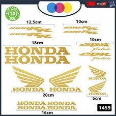 Adesivi Stickers HONDA CBR 600/1000 Kit 16pz vari colori, Moto Cod. 1459 (oro)