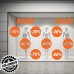 Kit 10 Adesivi Saldi Varie Percentuali Vetrofanie Allestimento Vetrine Stickers Design Decal Intagliati - Arancione Lucido