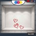 Vetrofania San Valentino - Cuori adesivi - Dimensioni 70X40 cm - rosso - Vetrine per negozi - love, san valentino, stickers, adesivi