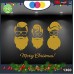 Vetrofanie natalizie e decorazioni di natale - BABBI NATALE - COLORE: ORO - DECORAZIONI NATALIZIE - XMAS - STICKERS , decal ,addobbi , natale , christmas ,vertofanie natalizie e decorazioni di natale ,vertofanie natalizie e decorazioni di natale Cod 1360-