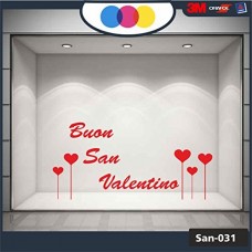 Vetrofania San Valentino - Cuori adesivi - rosso - Vetrine per negozi - love, san valentino, stickers, adesivi