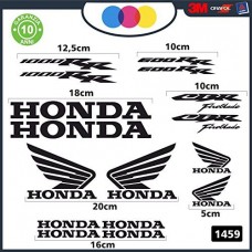 Adesivi Stickers HONDA CBR 600/1000 Kit 16pz vari colori, Moto Cod. 1459 (nero)