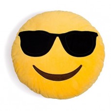 CUSCINO SMILE OCCHIALI - Emoji Smiley emoticon rotonda cuscino giocattolo Peluche Car Home Office Cushion Accessori Toy Pillow regalo (Occhiali)