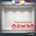 Vetrofania San Valentino - Cuori adesivi - Dimensioni 90X60 cm - rosso - Vetrine per negozi - love, san valentino, stickers, adesivi