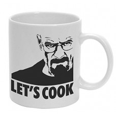 Breaking Bad - Tazza in ceramica, 1 pezzo, "Heisenberg - LET'S COOK" per appassionati della serie TV